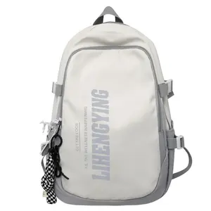 Нейлоновый рюкзак для ноутбука обычный унисекс черный/оранжевый/синий/серый BALANG, черный с шармом узлом