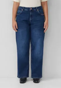 Джинсы средней посадки, широкие штанины, суперэластичный крой свободного кроя. Qs, Blau