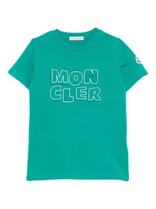 Футболка с логотипом Moncler Enfant, зеленый