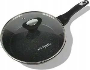 Сковорода гранитная, крышка 28 см, сотовая структура, индукционная, газовая, 3,5 л, высота 6,8 Masterpan