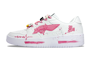 Женские скейтерские кроссовки Low top с устойчивостью к истиранию, дышащие, увеличивающие рост LINING, айвори