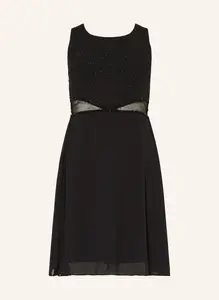 Платье из блестящей пряжи и вырезов G.O.L. Finest Collection, черный