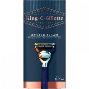 Бритва для бритья и окантовки King C. для мужчин с подарочным набором прецизионного триммера, Gillette