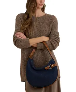 Сумка через плечо Tasha среднего размера из денима Lauren Ralph Lauren, синий