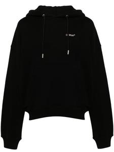 Off-White худи с вышитым логотипом, черный