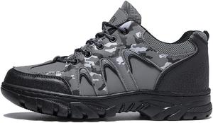 Мужские походные кроссовки Легкие ботинки Для улицы Комфортные повседневные прогулочные туфли Прочная подошва Дышащие кроссовки для тропы Для ежедневного ношения и приключений Qacksv, серый