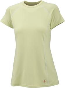 Columbia Women's Triton Time футболка с коротким рукавом и встроенным бюстгальтером, Coolant