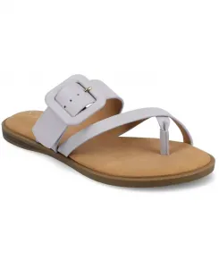 Женские сандалии Layra на плоской подошве с ремешками и пряжками Journee Collection, фиолетовый