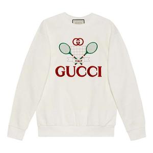 Толстовка (WMNS) Gucci Cotton Tennis Racket Print Sweatshirt For Ivory 469250-XJBIY-9381