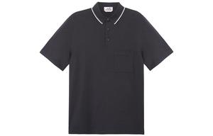 Рубашка поло мужская черная Hermes, черный