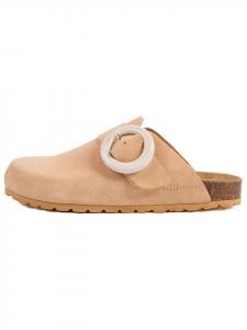 Billowy Кожаные сабо бежевого цвета