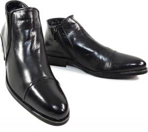 Мужские черные кожаные ботинки Baldinini, утепленные мехом зимние ботильоны, застежка-молния сбоку