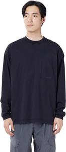 Футболка с длинным рукавом Snow Peak CS-26SU005 из органической мерсеризованной ткани, сшитая по индивидуальному заказу, с длинным рукавом, мужская, женская, черный