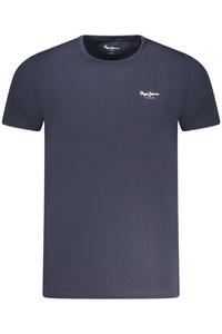 Мужская футболка Pepe Jeans хлопковая с логотипом бренда, синий