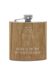 Mr. & Mrs. Panda Фляжка из нержавеющей стали с изображением кошачьего среднего пальца... коричневого цвета