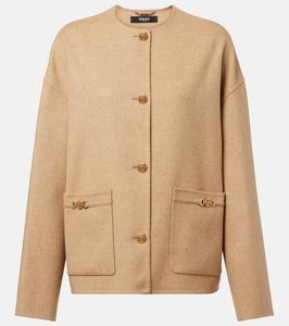 Куртка из смесовой шерсти Versace, Beige Melange