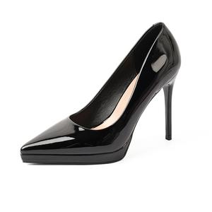 Туфли на тонком каблуке высотой 10,5 см, женские Zubumei, Black