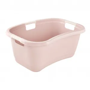 Ванна для белья Keeper «janne, эргономичная, с мягкими ручками, 65 x 45 x 28 см, 50 л», (1 шт.), корзина для белья, ванна в форме почки Keeeper, цвет nordic pink