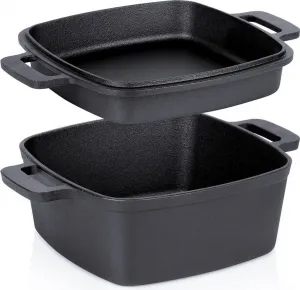 Чугунная кастрюля, жаровня, сковорода, 2 в 1, 25 см Artemis