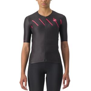 Женская спортивная футболка Free Speed 2 Race Top Castelli Castelli, Black/Hibiscus