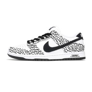 Nike Dunk SB LOW PRO 'White Suede/Black' амортизация низкие кроссовки для скейтбординга унисекс black white