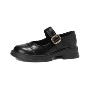 Туфли Мэри Джейн на массивном каблуке Women's QITUMAUL, Black[Platform Height Increasing 5Cm]