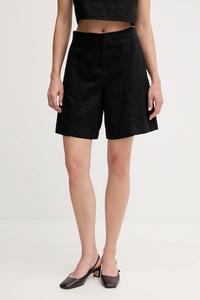 Шорты с добавлением льна Calvin Klein Jeans, черный