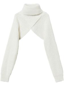 TWINSET трикотажный свитер с высоким воротом, белый