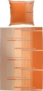 Постельное белье оранжево-серый 1x 135x220 см + 1x 80x80 см Erwin Müller