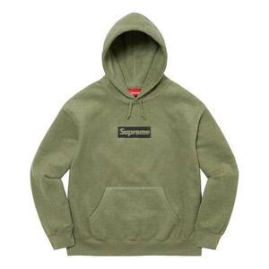 Толстовка inside out box logo hooded sweatshirt 'olive green' Supreme, зеленый