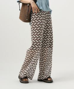 Брюки с эластичным поясом и ажурной отделкой Bayflow, цвет Brown 50