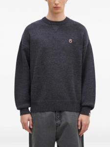Джемпер с круглым вырезом и аппликацией логотипа BATHING APE One Point A Bathing Ape, серый