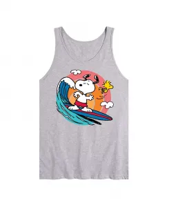Мужская майка-джерси Hybrid Apparel Snoopy Woodstock Surf AIRWAVES, серебряный
