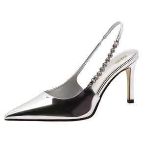 WECKER Женские туфли на высоком каблуке серебристые высота каблука 7 см, цвет Silver (7CM)