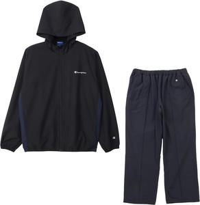 Футболка Champion C3-CSC11, с длинным рукавом, верхняя одежда, круглый вырез, 100% полиэстер, логотип, куртка на молнии с капюшоном, мужская спортивная, черный