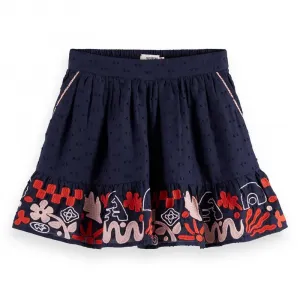Юбка Scotch & Soda Clip Jacquard Embroidered, синий