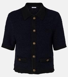 Кардиган из смеси хлопка и шерсти Veronica Beard, Navy