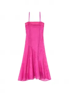 Платье миди А-силуэта GANNI, розовый