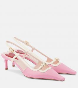 Туфли-лодочки Viv' Canard из кожи с открытой пяткой Roger Vivier, Sachet Pink + Cire
