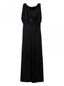 Miu Miu атласное платье макси, черный