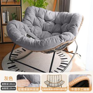 Quanpinwu Кресло-качалка lazy rocking из ротанга pe, серое, большие размеры