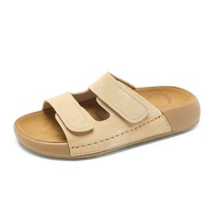 Женские сандалии с резиновой подошвой и противоскользящим покрытием AOKANG, Apricot