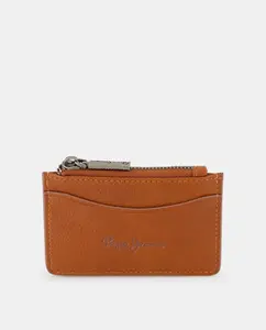 Женский кошелек с деталями в виде ремешка и подвески, с классическим логотипом Pepe Jeans, коричневый