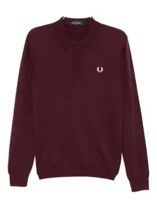 Рубашка поло с вышитым логотипом Fred Perry, красный