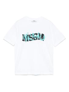 MSGM Kids футболка из джерси, белый