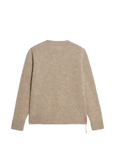 Вязаный свитер с круглым вырезом Fortela, бежевый