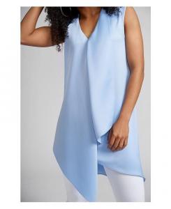 Драпированная туника без рукавов Jamie Caldwell Collection, синий