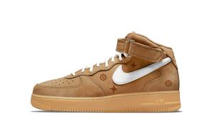 Nike Кроссовки для скейтбординга Air Force 1 White Gourd Flower устойчивые к истиранию mid top unisex
