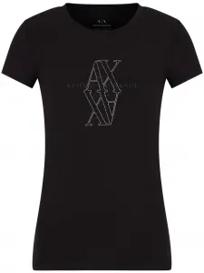 Футболка с вышитым логотипом Armani Exchange, черный