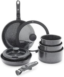 Набор кастрюль и сковородок GreenLife с антипригарным покрытием, 10 шт, черный